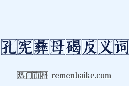 孔宪彝母碣反义词是什么意思的图片
